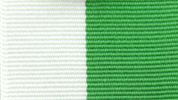 White & Green  Ribbon