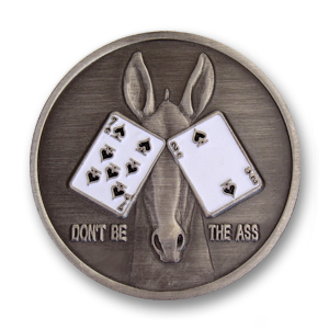 1.56 inch, Antique Silver - Donkey Poker Card Guard