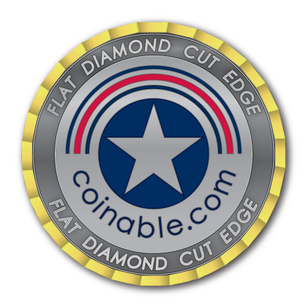 Flat Diamond Cut Edge - Challenge Coin - After Plating