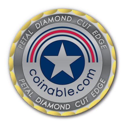 Petal Diamond Cut Edge - Challenge Coin - After Plating