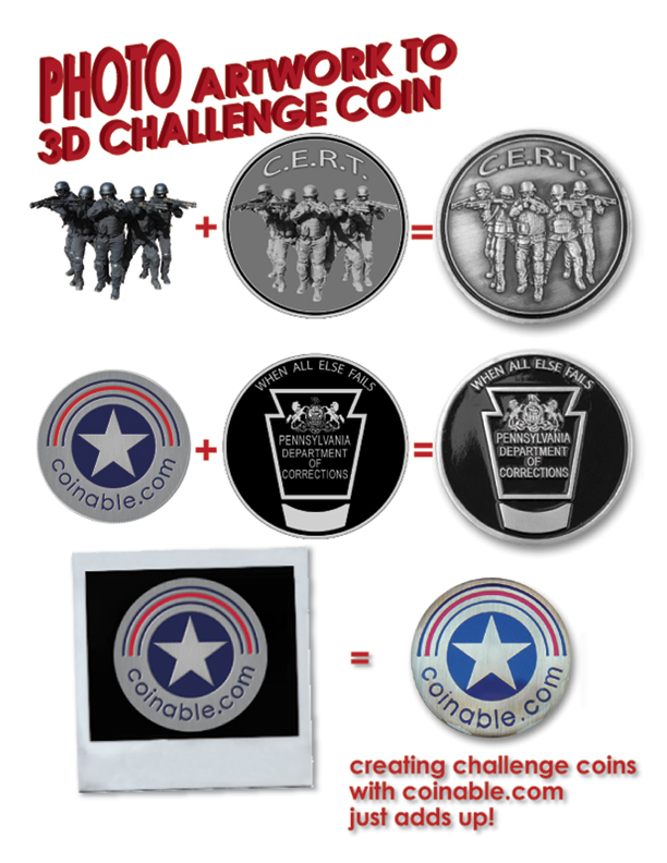Challenge Coins made from a photograph